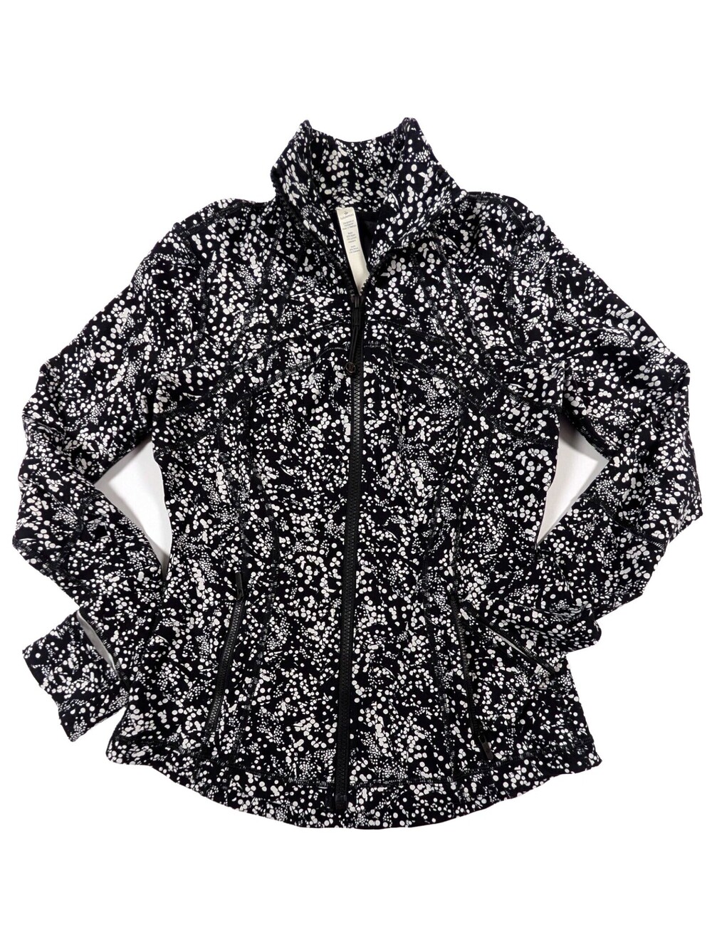 Lululemon Define Jacket Womens 6 Black White Luon Slim Fit Yoga Running